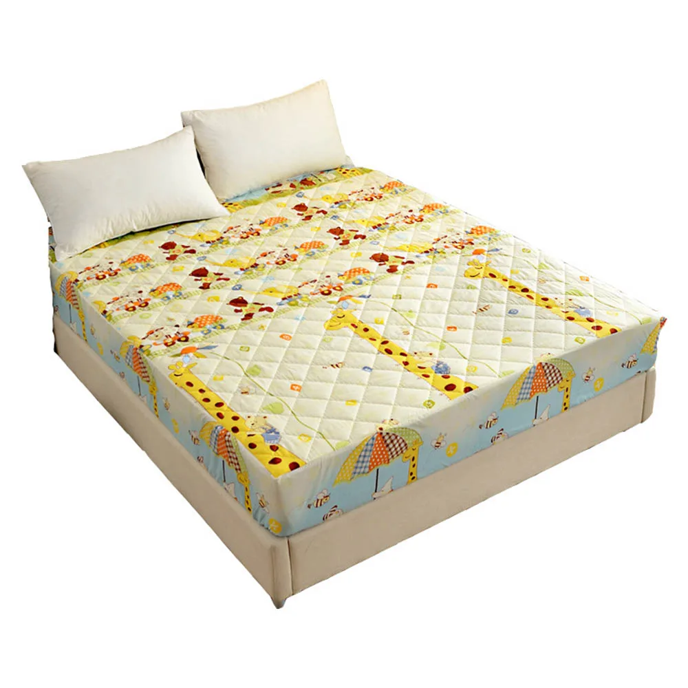 Quilted Waterproof Mattress Protector Fitted Sheet Style Cover Thick Soft Pad for Bed Comfort Monden New S30 | Дом и сад