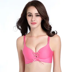 Sleek Wireless Push - Up Bralette - Fashionable & Supportive Lingerie - 95C (Watermelon red)