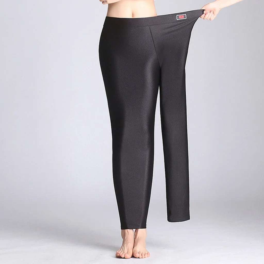 Облегающие однотонные черные облегающие брюки эластичные хлопковые плотные