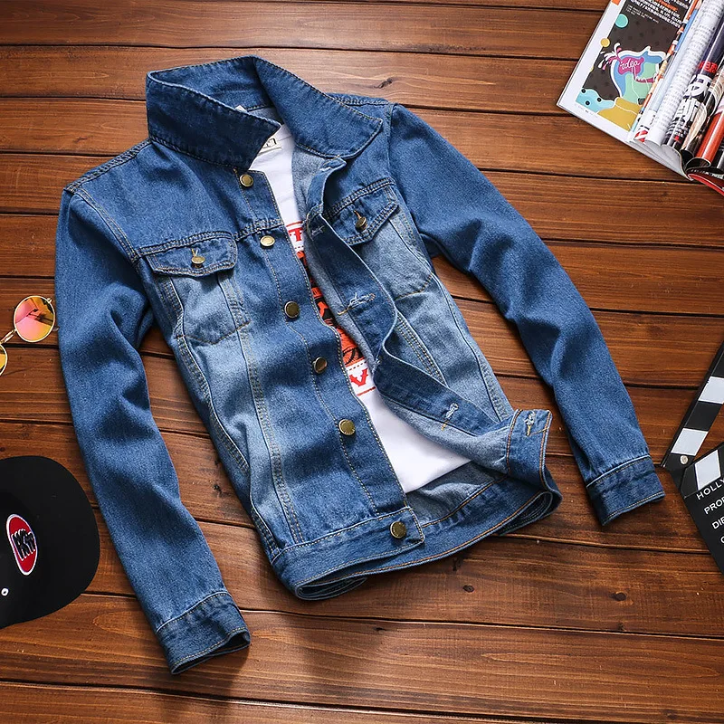 

2018 Spring Men'S Wear Classic Nostalgic Jeans Coat Europe And America Fashion Man Light Color Jacket Fashionable Ty2015