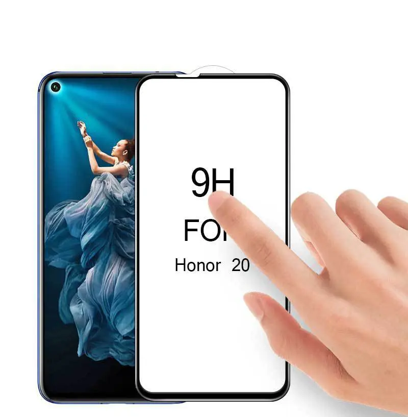 5D полный Клей закаленное стекло для huawei Honor 20 Pro Lite View 20 полное покрытие протектор экрана для huawei Y5 Y6 Y7 Y9
