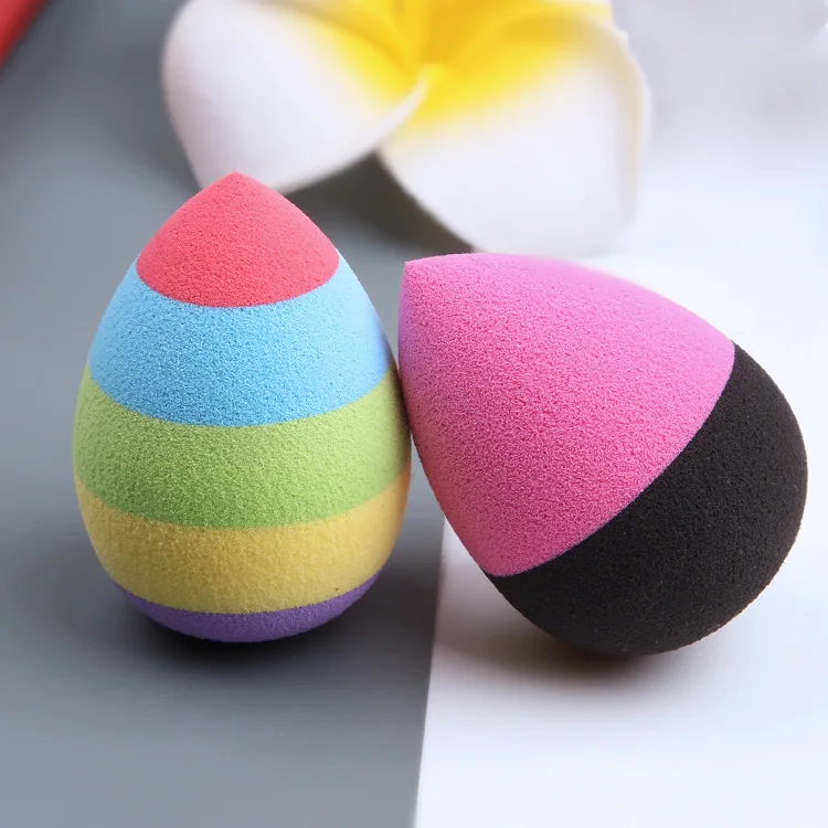 

Manufacturers Direct Supply Wet And Dry Dual Purpose Water Drop Powder Puff New Style Latex Makeup Egg Colored Mosaic Cosmetic E