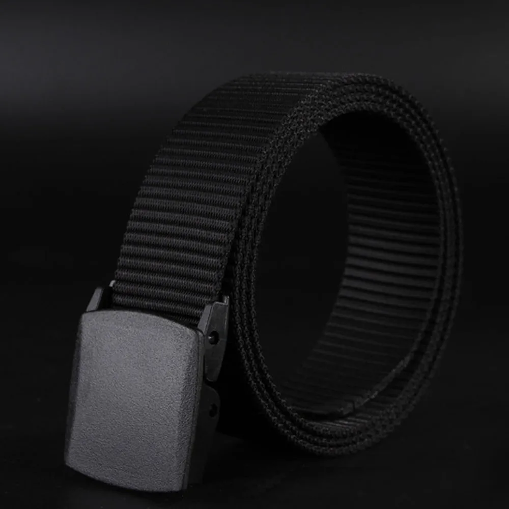 

Canvas Belt Hypoallergenic Metal Free Plastic Automatic Buckle Belt For Male Waistband 2019 Belts