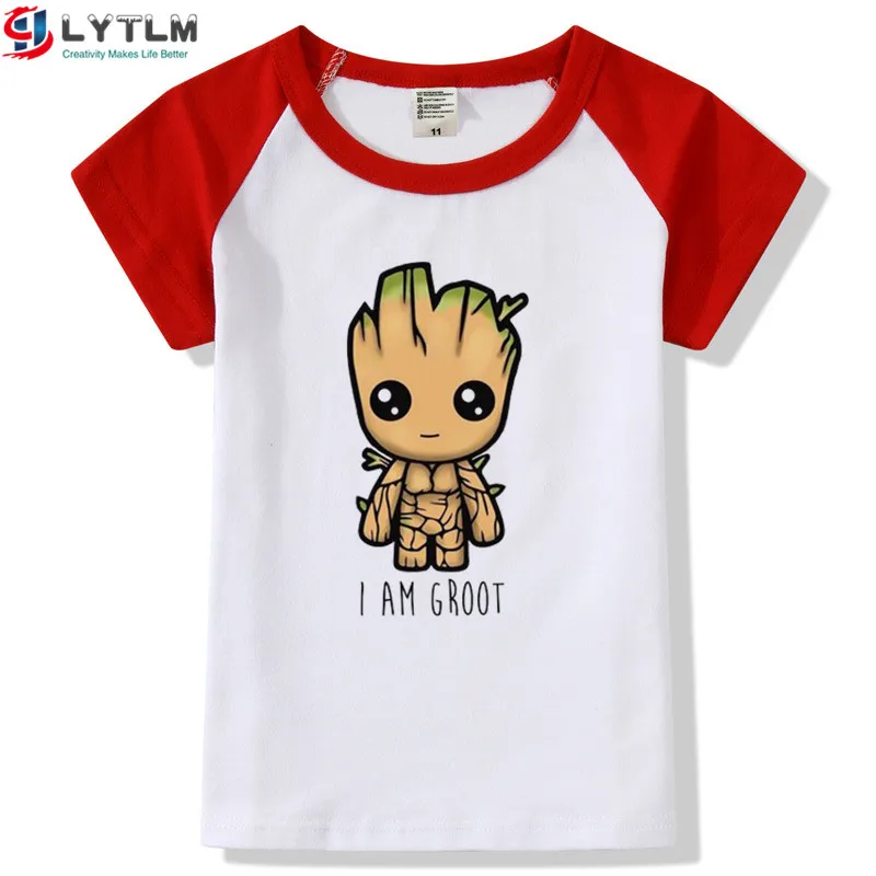 LYTLM 14 лет XXX Groot футболка для мальчиков Camisetas Мстители футболка для девочек футболки для мальчиков 12 лет топы для маленьких девочек Raglans детская одежда