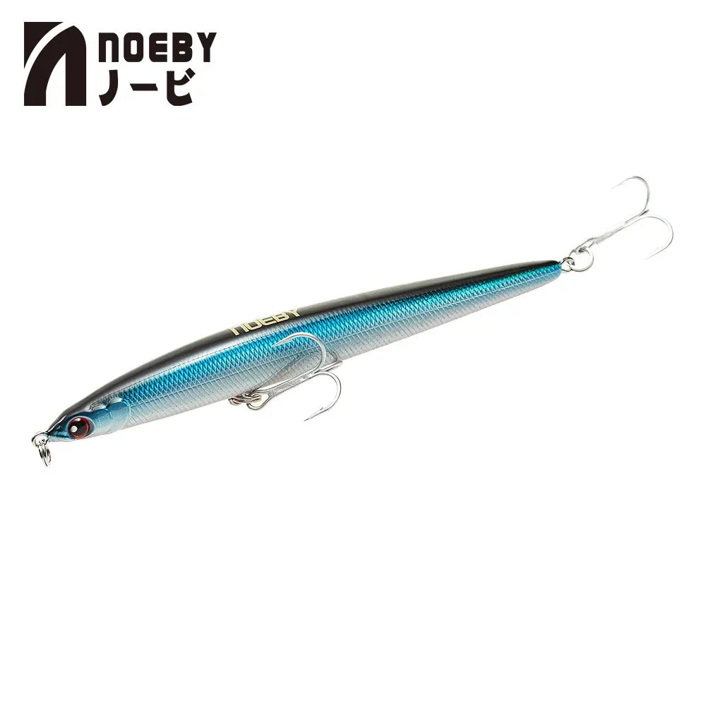 NOEBY NBL9126 карандаш Тонущая приманка stickbait Блюз код тонкий C длинный литье Рыбная приманка вобблер 125 мм/21,5 г Япония крючки - Цвет: NF011