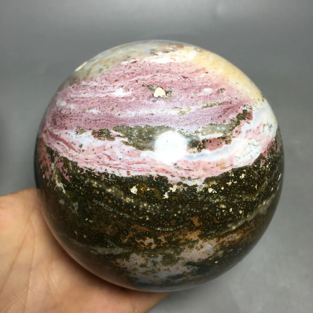 

913g NATURAL quartz OCEAN JASPER CRYSTAL BALL healing crystals