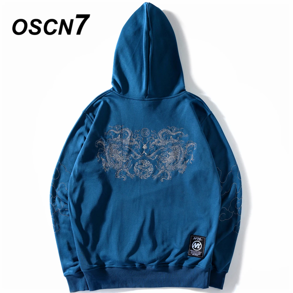 OSCN7 High Street мужские толстовки с принтом брендовая одежда зимняя Японская уличная хараджуку свитшот с капюшоном для мужчин s B0450