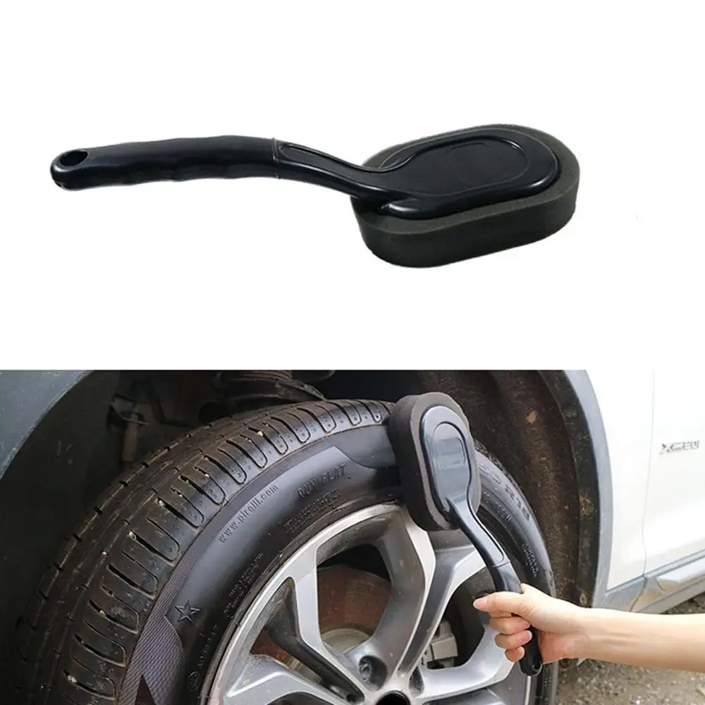 

Practical Car Tire Wheel Waxing Polishing Sponge Washing Cleaning Long Handle Sponge Brush carro Wholesale Quick delivery CSV
