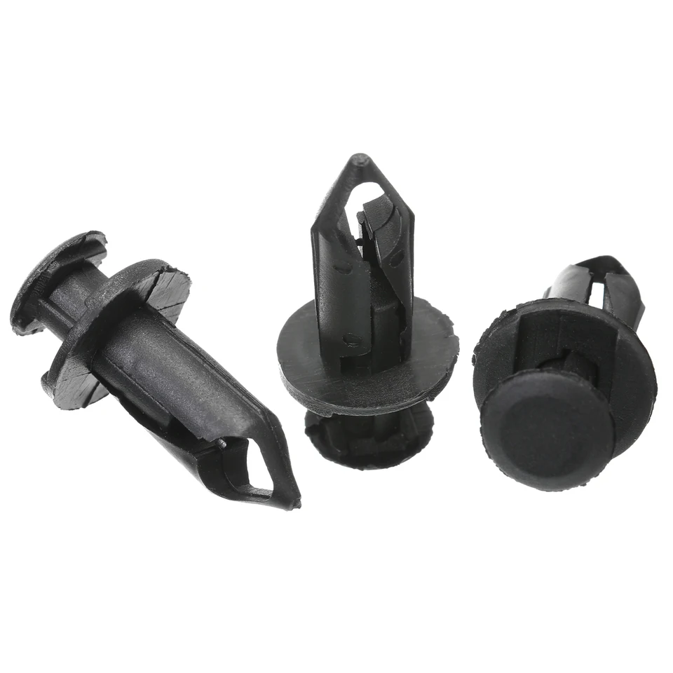 Sourcing Map 100pz In Plastica Nera Rivetti Di Fissaggio Parafango Paraurti Pressione Clip 7mm Per Auto - Foto 9