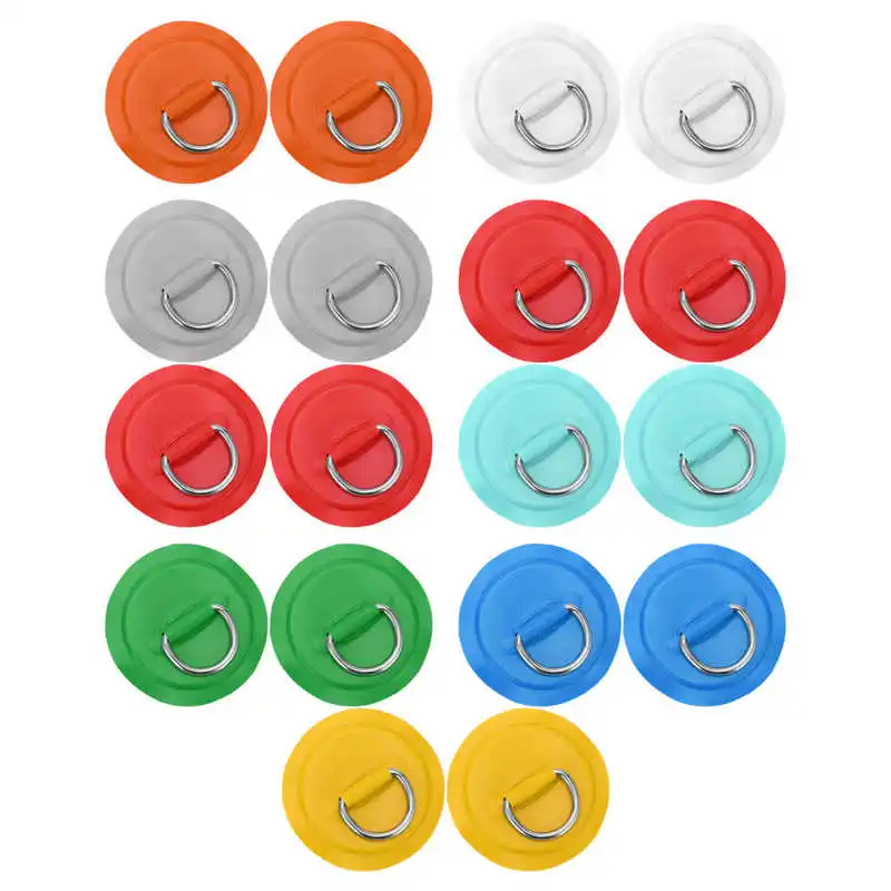 Boat Kayak D Ring Pad Patch PVC Inflatable Boat Raft Dinghy Canoe Surfboard Kayak Tie Down Fitting Surf Board Paddle Patch 2pcs boat patch