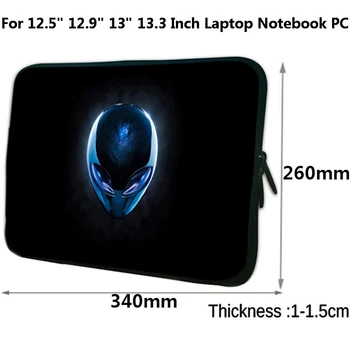 

Top Selling 13 Inch Laptop Case Neoprene Mens Boys 13.3 Notebook Cover 2020 The Moat Popular Alien Pattern 12.9 New Computer Bag