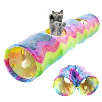 

Cat Tunnel Collapsible Play Toy Indoor Outdoor Pet Play Tube Kitty Puppy Puzzle Toys For Exercising Hiding Training Kitten Toy