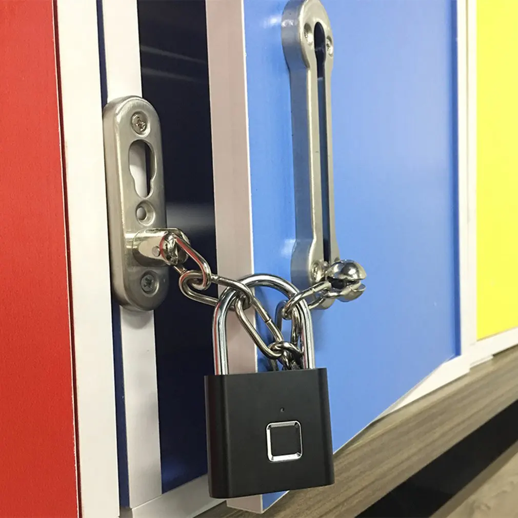 Безопасность Keyless USB Перезаряжаемый дверной замок отпечаток пальца Умный Замок быстрая разблокировка цинковый сплав Металл Портативный