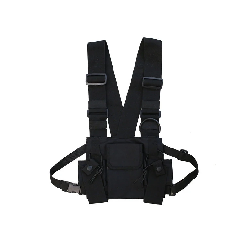 Black Waist Bag Унисекс пара нагрудная сумка модная нейлоновая нагрудная сумка жилет хип хоп многофункциональные тактические сумки уличная спортивная поясная сумка Новинка - Цвет: Black Waist Bag
