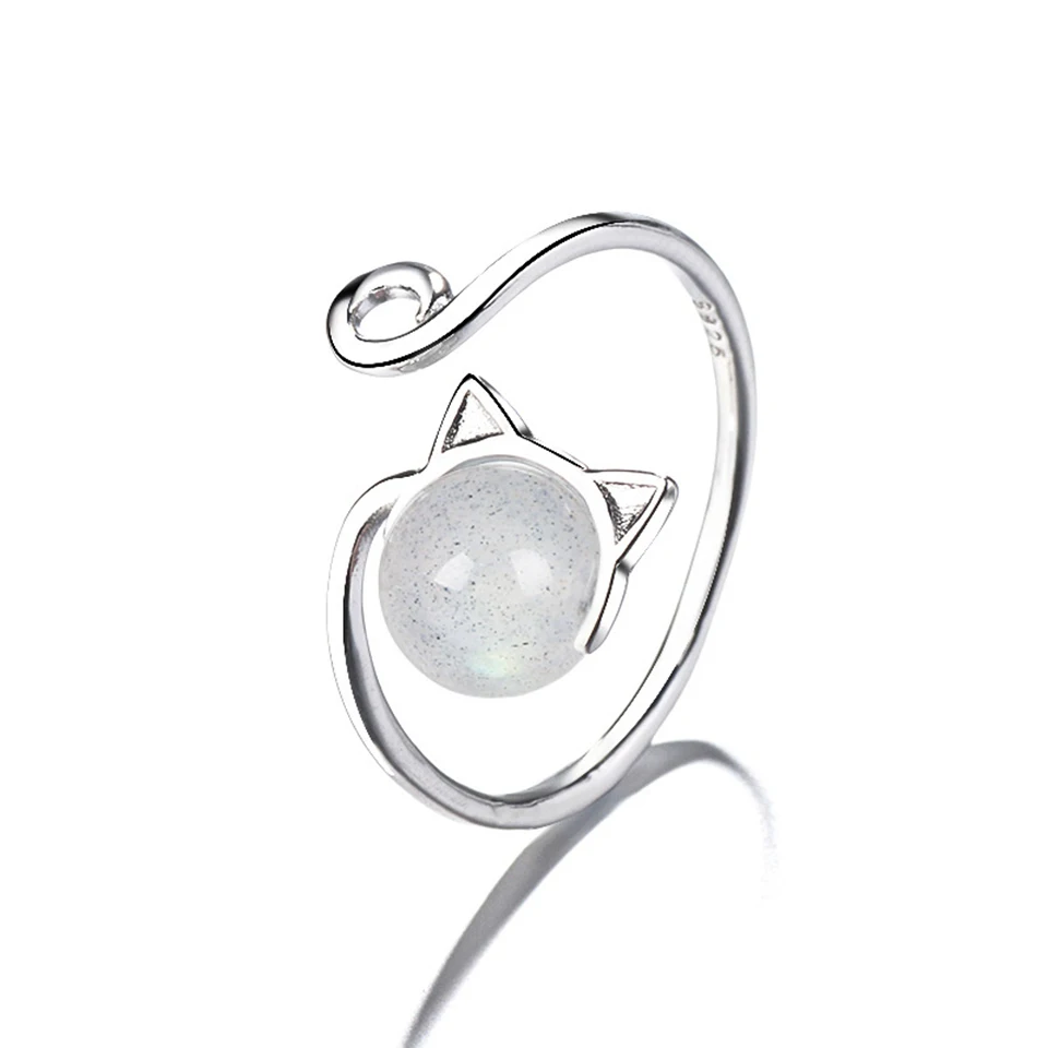 Кольцо с цирконом для пар, регулируемое кольцо из медного сплава с серебряным покрытием, кольца для влюбленных, модные Модные женские ювелирные изделия на день рождения - Цвет основного камня: White