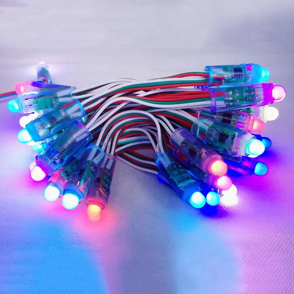 DC 5 в 50 шт. WS2811 RGB Полноцветный 12 мм пиксели цифровой адресуемый светодиодный шнур горячая распродажа
