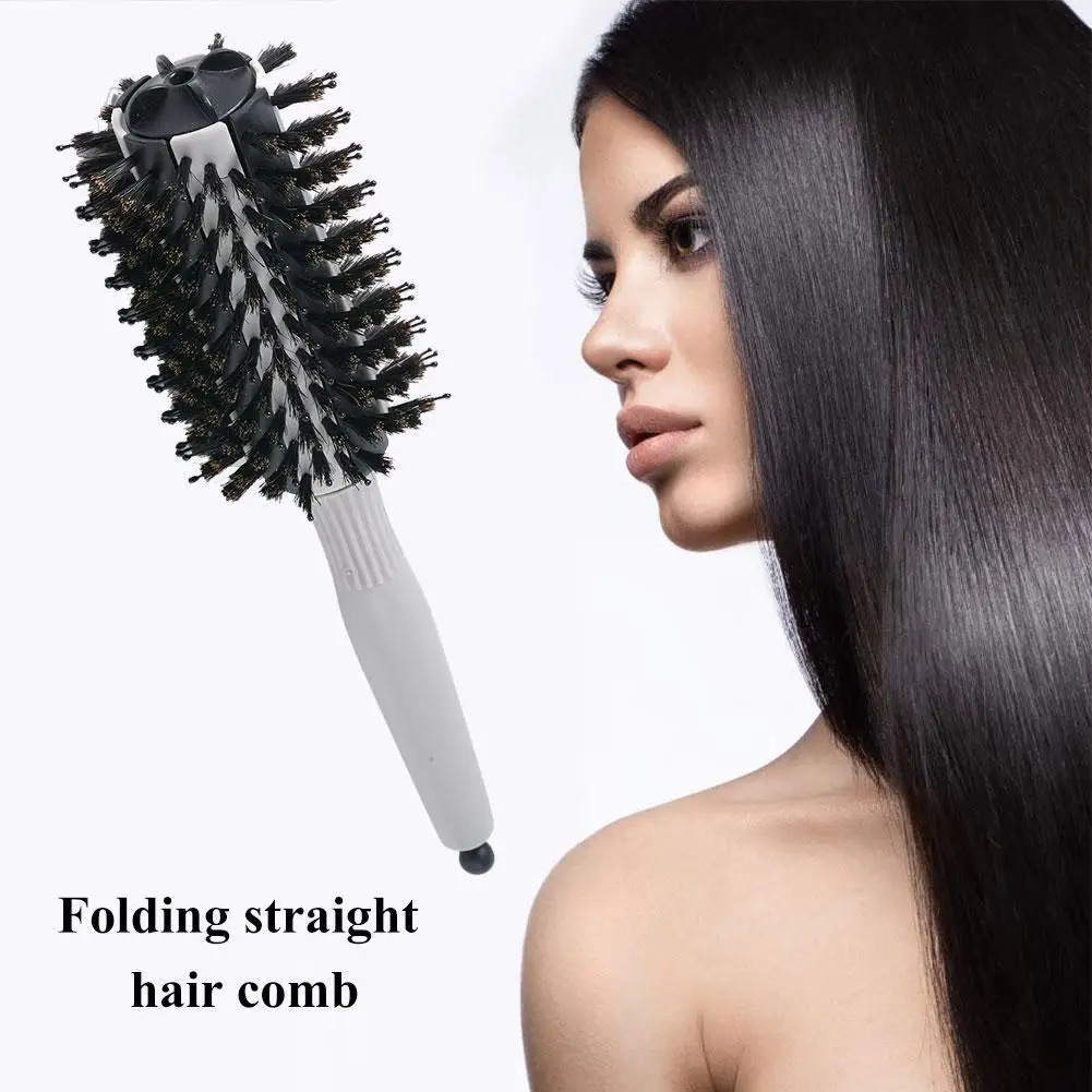 

Round Hair Comb Ceramic Brush Boar Bristle Hairdressing Thermal Brush Curling Comb For Hair Barrel Wholesale K0E4