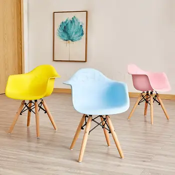 

Child Chair Creative Color Armchair Baby Stool Kindergarten Early Education Plastic Dining Chair Photography Props