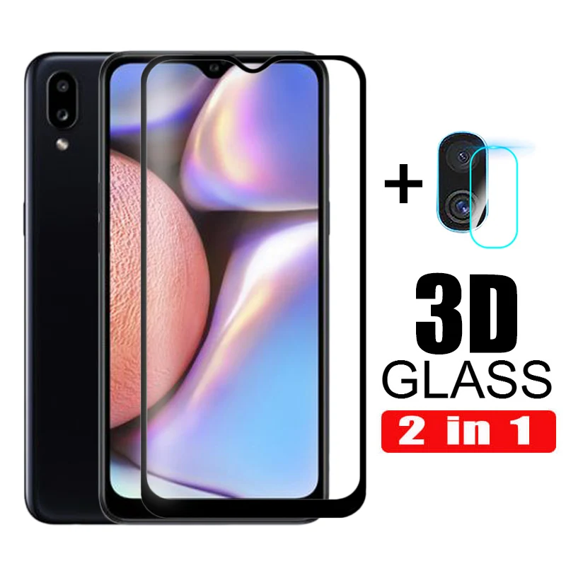 

2Pcs 3D Tempered Glass For Samsung Galaxy A10s Camera Glass Protector on For Samsung A10 A 10s A107 A10s Safety Protective Films