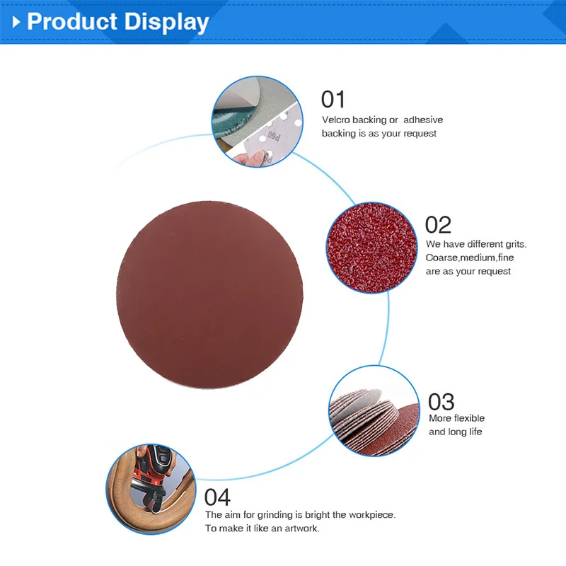 Наждачная бумага 3 дюйма, 75 мм, 10 шт., шлифовальный диск 60-2000, зернистость для шлифовальной машины Dremel, самоклеящиеся абразивные инструменты, аксессуары