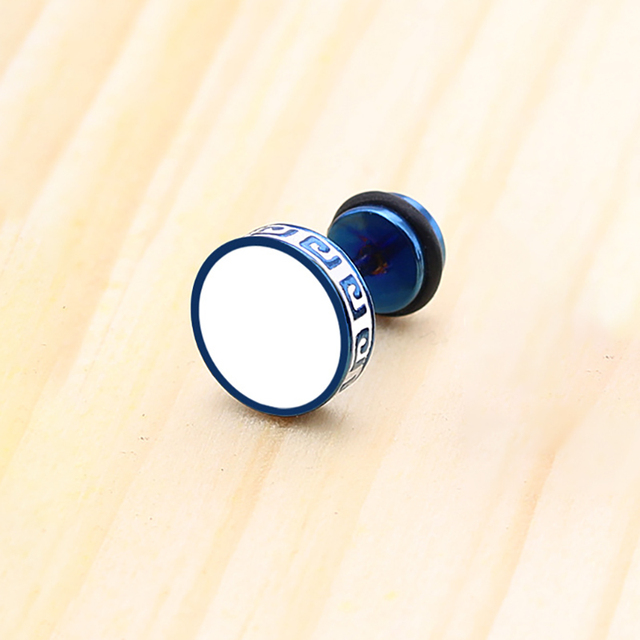 Piecs High Grade Round Shape Vintage Stud Earrings for Men Women Unisex Trendy Titanium steel Party  Ear Jewelry Gift