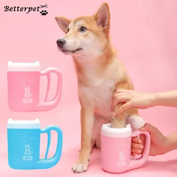 

Pet Dog Paw Wash Clean Cup Foot Cleaning Tool Manual Rotary Cleaner Soft Silicone For Small Medium Big dogs Grooming