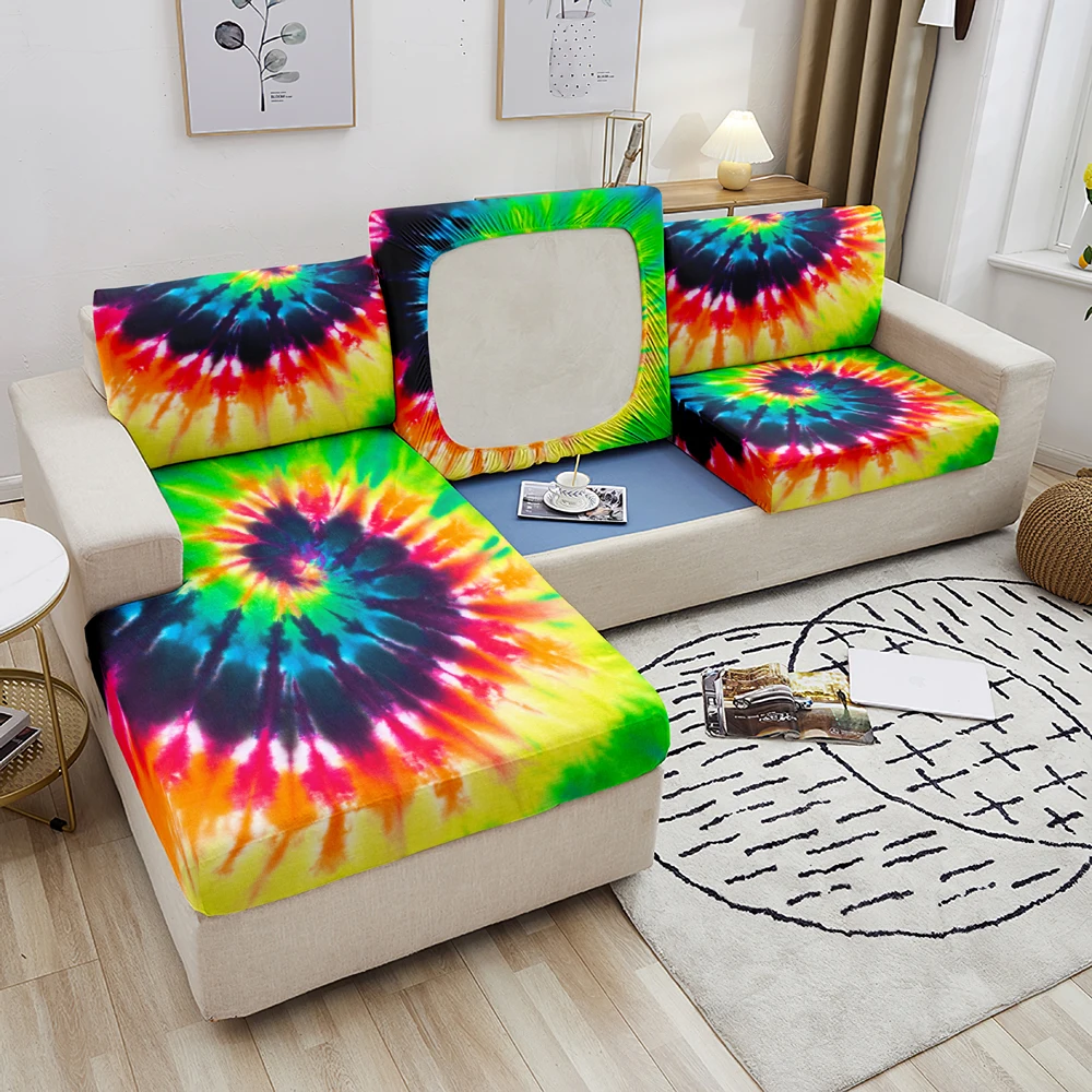 Tie Dye Sofa Seat Cushion Cover For Living Room Sofa Covers Chaise