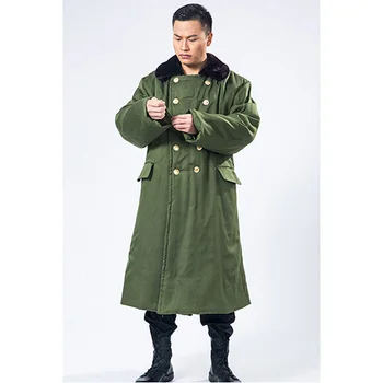 

Men Long Parkas 2020 Winter With Fur Collar Thick Cotton-padded Army Green Coat Camping Warm Jackets Wholesale CAMO086