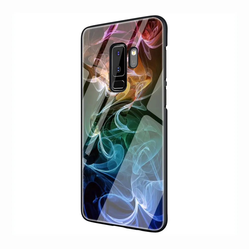 G4 Удивительные обои закаленное Стекло TPU черный чехол для Galaxy S7 Edge S8 S9 плюс S10 Note 8, 9, 10, A10 20 30 40 50 60 70 - Цвет: G4
