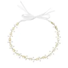 Диадема для невесты ювелирные изделия из сплава Листья жемчуга длинная планка волос с свадебной подружки невесты простые волосы аксессуары TS34