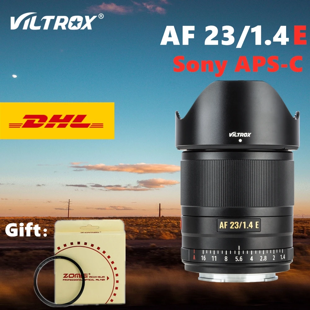 VILTROX 23 мм f1.4 объектив с автофокусом APS C компактный большой апертурой для камеры Sony