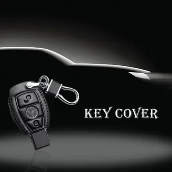 

New hot sale leather car key cover keychain case for Mercedes benz CLS CLA GL R SLK AMG A B C S class Remote holder accessories