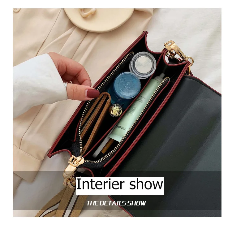 PU Leather Small Lock Flap Messenger Bags 2019 Luxury Vintage Handbags Retro Women Bags with Long Strap Black Satchel Tote Purse (11)