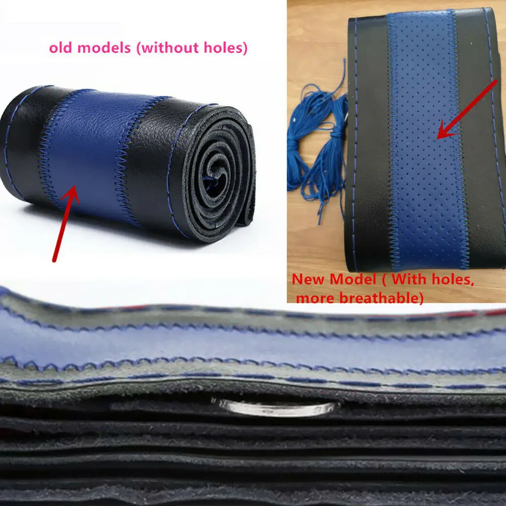 38 см DIY крышка рулевого колеса автомобиля авто защита с иглами аксессуары крышка рулевого управления âнатуральная кожа