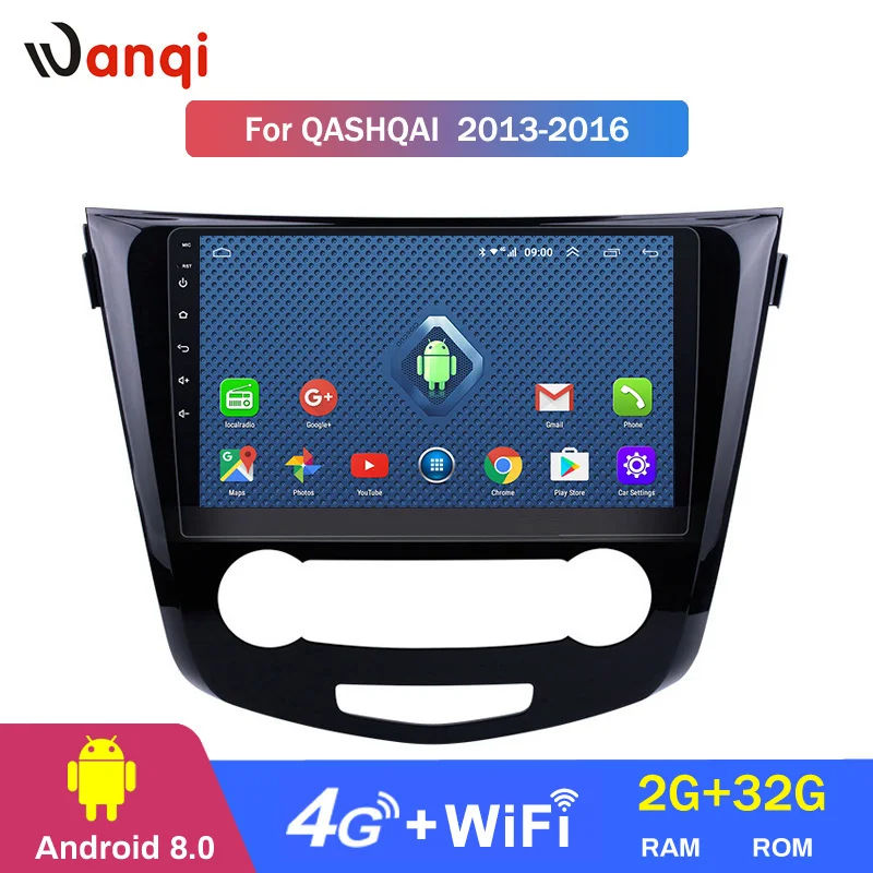 4G WIFI All Netcom 10 1 дюймов Wanqi 9 2 + 32G автомобильный DVD GPS для Nissan Qashqai X-Trail 2013-2016 система