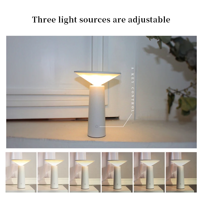 Modern Dimming Desk lamp USB Powered LED Table lamp Bedroom Reading book Light LED Table Touch Sensor Shaking Head Desk lamp