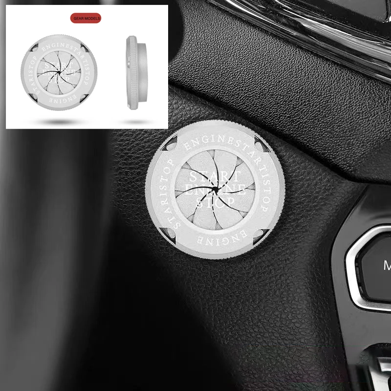 

Zinc alloy car ignition switch button cover, universally used for most cars one-key start rotating protective cover decoration