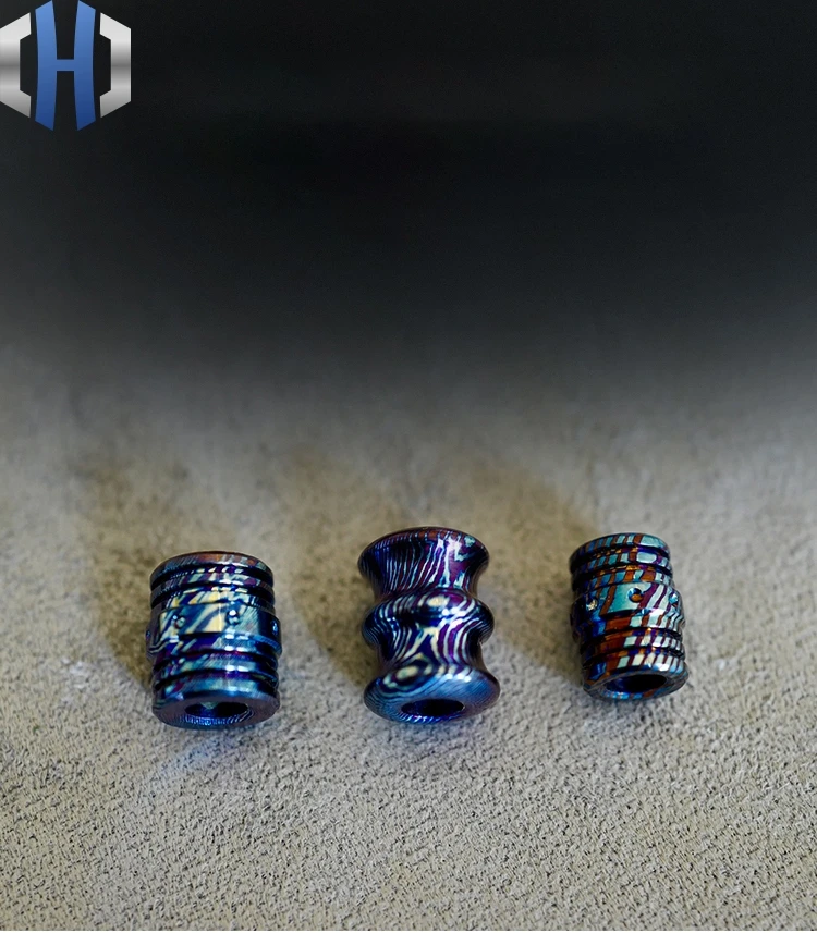 Титановый дамасский нож кулон DIY EDC нож персональный ретро кулон