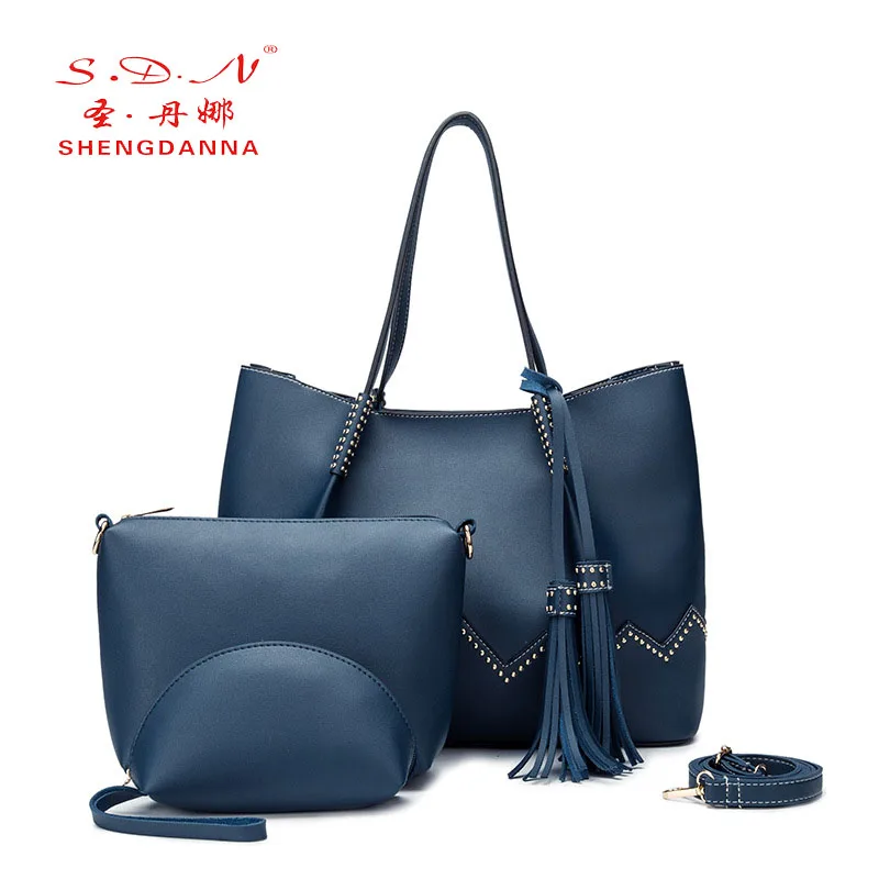 SDN новый стиль Европейская и американская женская сумка через плечо чистый цвет