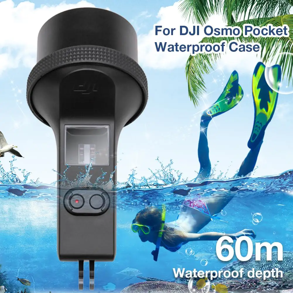 Для DJI OSMO Карманный водонепроницаемый чехол F60m Дайвинг дом защитная оболочка для DJI OSMO карманные аксессуары - Цвет: Black Color