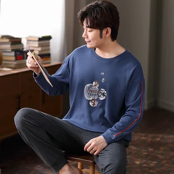 

2 Pieces Sleepwear Set for Men Nightgowns Pyjamas Sleepshirts Homewear Nightdress Sleep Top Night Wear Pajamas