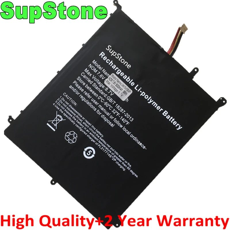 SupStone HW-34154184 34154184P Laptop Battery For Chuwi Aerobook G139 CWI547 CWI528 CWI510 CWI509 Tablet 34160192P PT2877164-2S