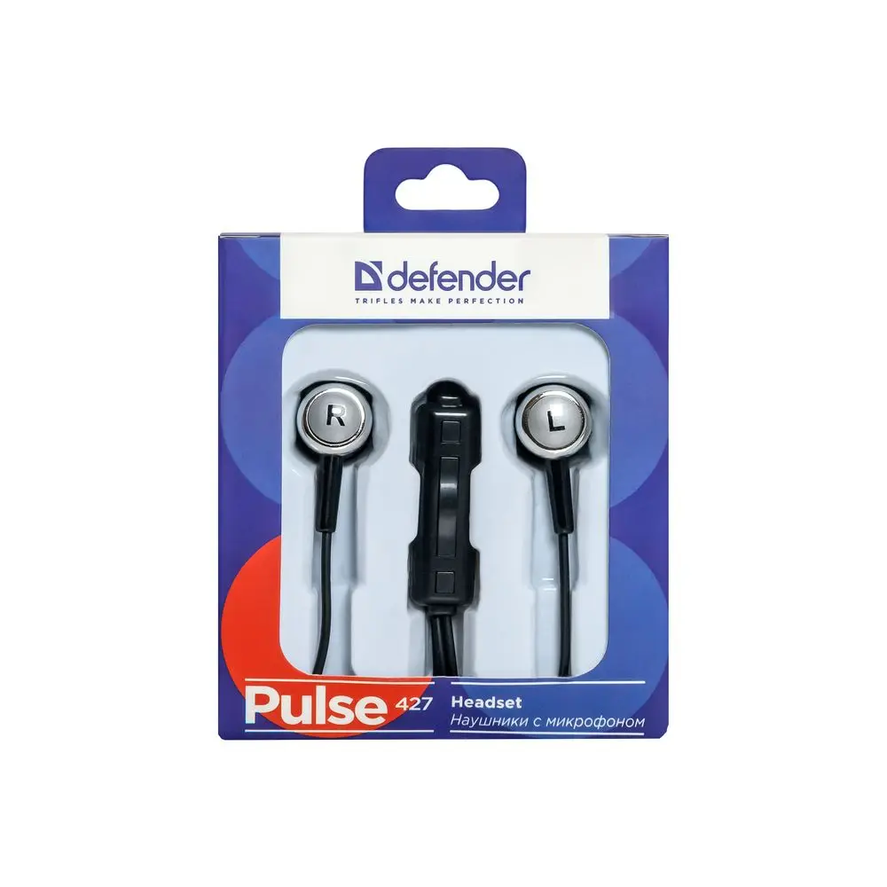 Гарнитура Defender Pulse 427 черный, вставки