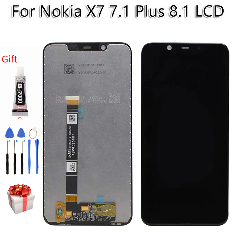 ЖК-дисплей 6 18 дюйма для Nokia X7 8 1 7 Plus TA 1131 1119 сенсорный экран с дигитайзером в сборе