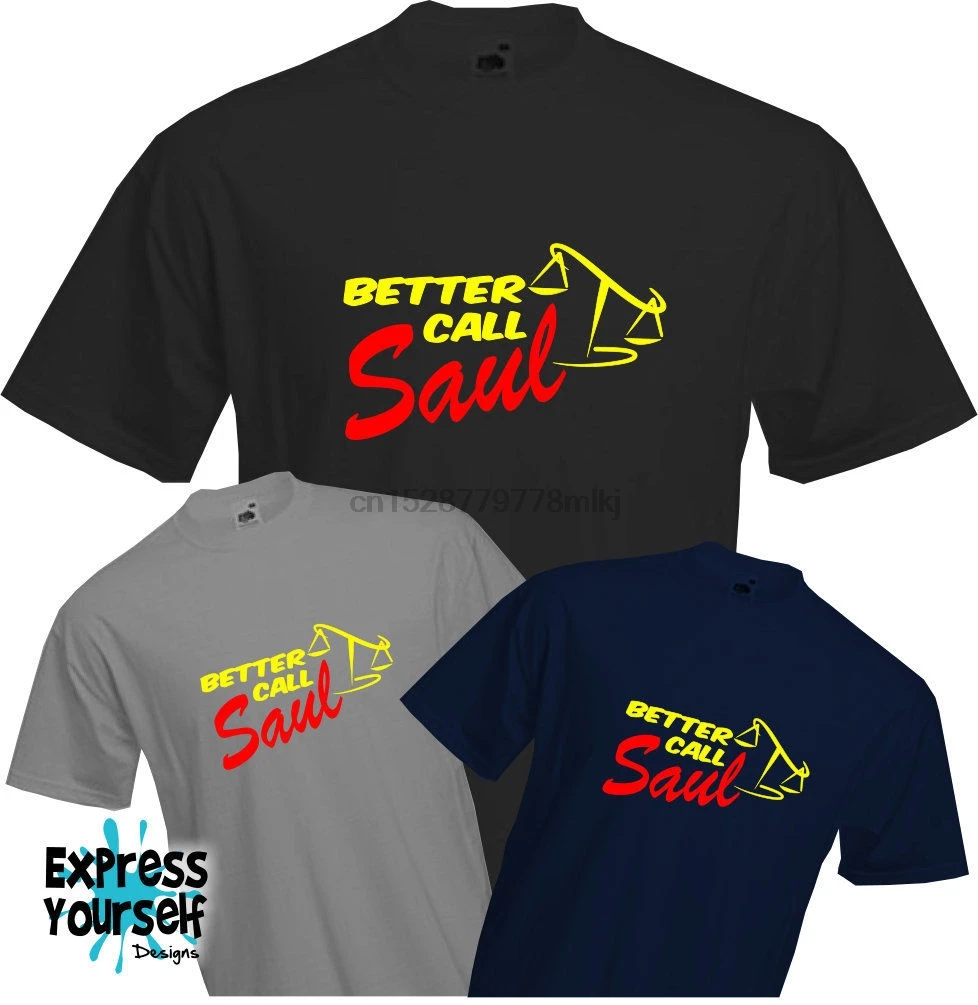 Летняя хлопковая одежда для фитнеса футболка с надписью Better Call Saul