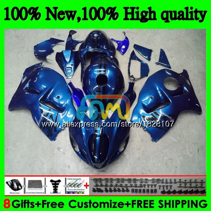 GSXR 1300 для SUZUKI Hayabusa GSXR-1300 2002 2003 2004 2005 глянцевый синий 2006 2007 49BS. 130 GSXR1300 96 02 03 04 05 06 07 обтекатель