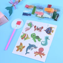 Мультяшная Алмазная мозаика, стикер в форме животного, алмазная живопись, милые поделки, игрушки ручной работы