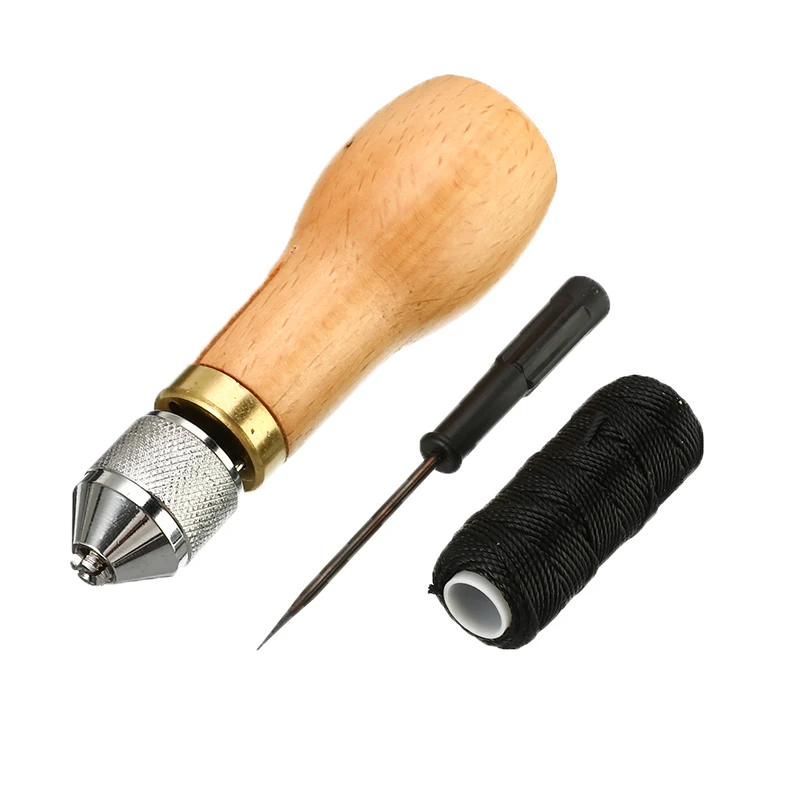 DIY кожаный швейный инструмент Быстрый вязальный крючок Awl набор инструментов кожа ручная швейная машинка для ремонта кожи парусный холст
