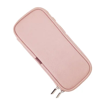 

PU Cosmetics Brush Bag Makeup Brush Storage Bag Cosmetic Tool Kit Organizer Makeup Brush Pouch for Women (Pink)