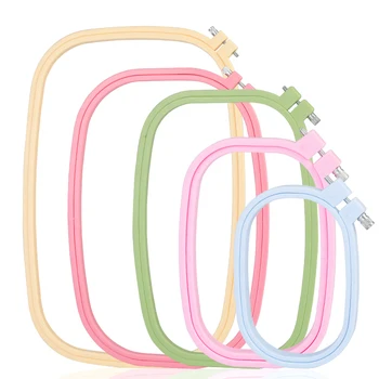 MIUSIE 1PC cerceau de broderie en plastique cadre de broderie cerceau d'anneau pour outil d'artisanat de couture cerceau de point de croix travaux d'artisanat de bricolage 1
